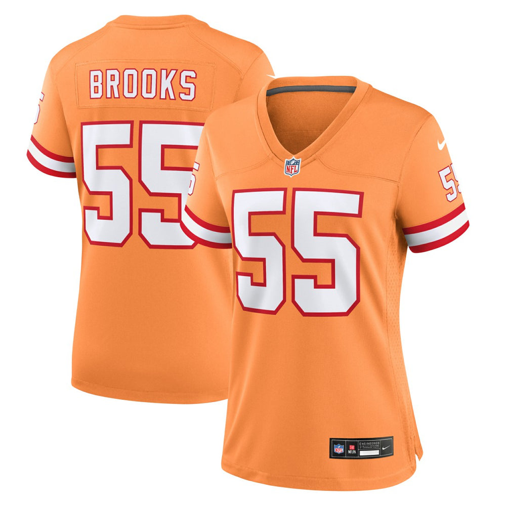 Derrick Brooks Tampa Bay Buccaneers Women's Throwback Game Jersey - Orange Jerseys