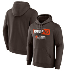 Cleveland Browns NFL x Bud Light Pullover Hoodie - Brown Hoodies