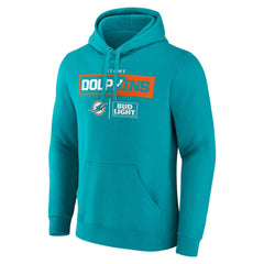 Miami Dolphins NFL x Bud Light Pullover Hoodie - Aqua Hoodies