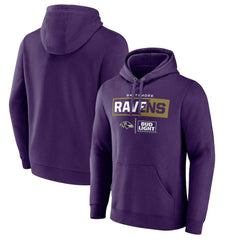 Baltimore Ravens NFL x Bud Light Pullover Hoodie - Purple Hoodies