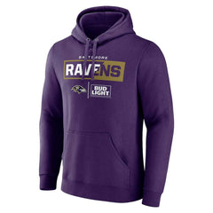 Baltimore Ravens NFL x Bud Light Pullover Hoodie - Purple Hoodies
