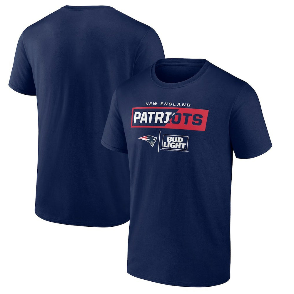 New England Patriots NFL x Bud Light T-Shirt - Navy T-shirts