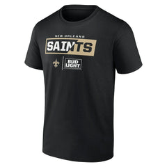 New Orleans Saints NFL x Bud Light T-Shirt - Black T-shirts