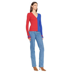 Buffalo Bills STAUD Women's Cargo Sweater - Red/Royal