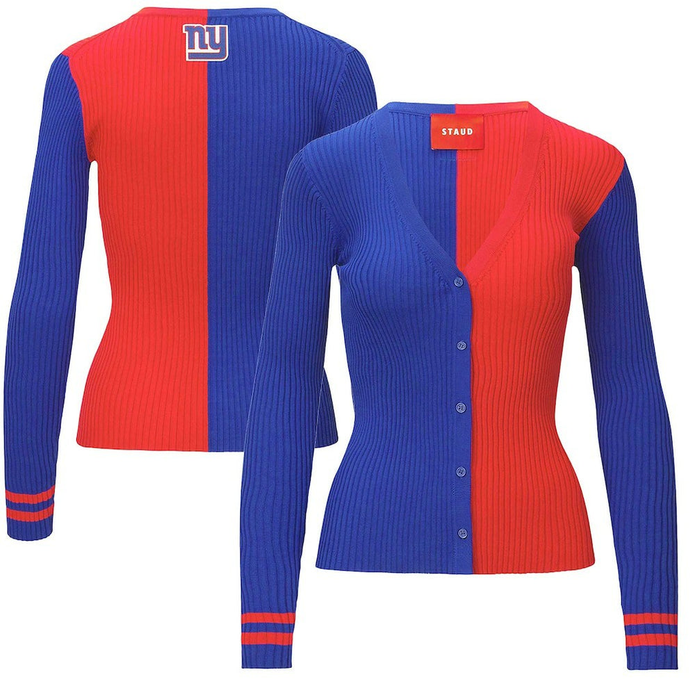 New York Giants STAUD Women's Cargo Sweater - Royal/Red