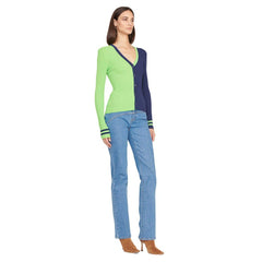 Seattle Seahawks STAUD Women's Cargo Sweater - Neon Green/Navy