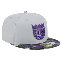 Sacramento Kings Active Color Camo Visor 59FIFTY Fitted Hat Gray - New Era