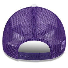 Los Angeles Lakers Court Sport Foam A-Frame 9FORTY Adjustable Trucker Hat White/Purple - New Era