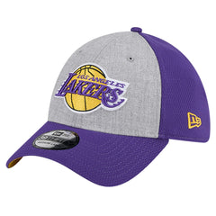 Los Angeles Lakers Two-Tone 39THIRTY Flex Hat Heather Gray/Purple - New Era