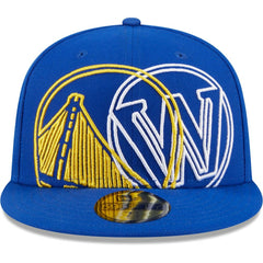 Golden State Warriors Game Day Hollow Logo Mashup 59FIFTY Fitted Hat Royal - New Era