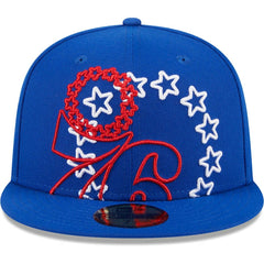 Philadelphia 76ers Game Day Hollow Logo Mashup 59FIFTY Fitted Hat Royal - New Era