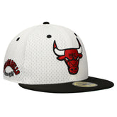 Chicago Bulls Throwback 2Tone 59FIFTY Fitted Hat White/Black - New Era