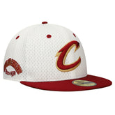 Cleveland Cavaliers Throwback 2Tone 59FIFTY Fitted Hat White/Wine - New Era