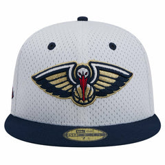 New Orleans Pelicans Throwback 2Tone 59FIFTY Fitted Hat White/Navy - New Era