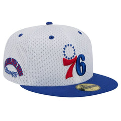 Philadelphia 76ers Throwback 2Tone 59FIFTY Fitted Hat White/Royal - New Era