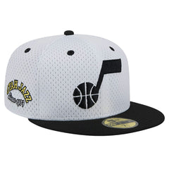 Utah Jazz Throwback 2Tone 59FIFTY Fitted Hat White/Black - New Era