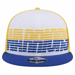 Golden State Warriors Throwback Gradient Tech Font 9FIFTY Snapback Hat White/Royal - New Era