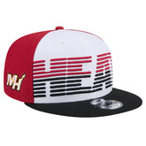 Miami Heat Throwback Gradient Tech Font 9FIFTY Snapback Hat White/Black - New Era