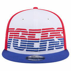 Philadelphia 76ers Throwback Gradient Tech Font 9FIFTY Snapback Hat White/Royal - New Era
