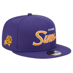 Phoenix Suns Script Side Patch 9FIFTY Snapback Hat Purple - New Era
