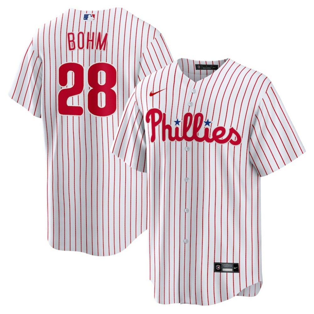 Alec Bohm Philadelphia Phillies Nike Replica Player Jersey - White Jerseys