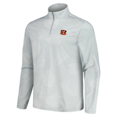 Cincinnati Bengals Delray Frond IslandZone Half-Zip Sweatshirt - Gray Sweatshirts