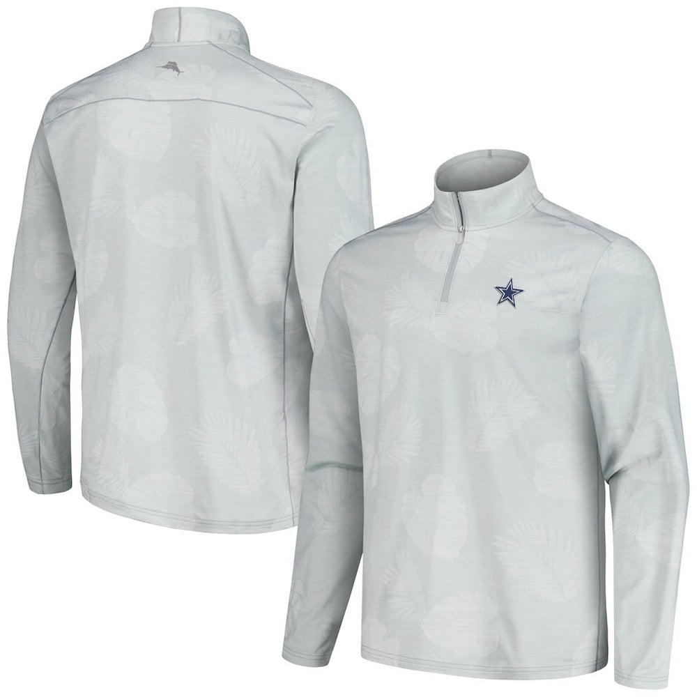 Dallas Cowboys Delray Frond IslandZone Half-Zip Sweatshirt - Gray Sweatshirts