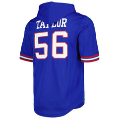 Lawrence Taylor New York Giants Retired Player Name & Number Mesh Hoodie T-Shirt - Royal Hoodies