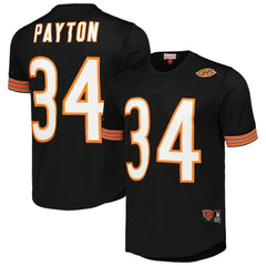 Walter Payton Chicago Bears Retired Player Name & Number Mesh Top - Black Tops