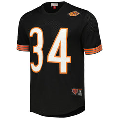 Walter Payton Chicago Bears Retired Player Name & Number Mesh Top - Black Tops