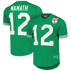 Joe Namath New York Jets Retired Player Name & Number Mesh Top - Kelly Green Tops