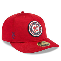 Washington Nationals New Era 2024 Clubhouse Low Profile 59FIFTY Fitted Hat - Red Hats
