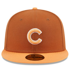 Chicago Cubs New Era Spring Color Basic Two-Tone 59FIFTY Fitted Hat - Brown/Orange Hats