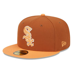 Chicago White Sox New Era Spring Color Basic Two-Tone 59FIFTY Fitted Hat - Brown/Orange Hats