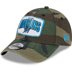 Miami Marlins New Era Gameday 9FORTY Adjustable Hat - Camo Hats