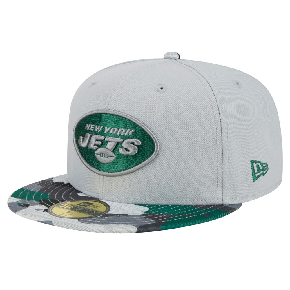 New York Jets New Era Active Camo 59FIFTY Fitted Hat - Gray Hats
