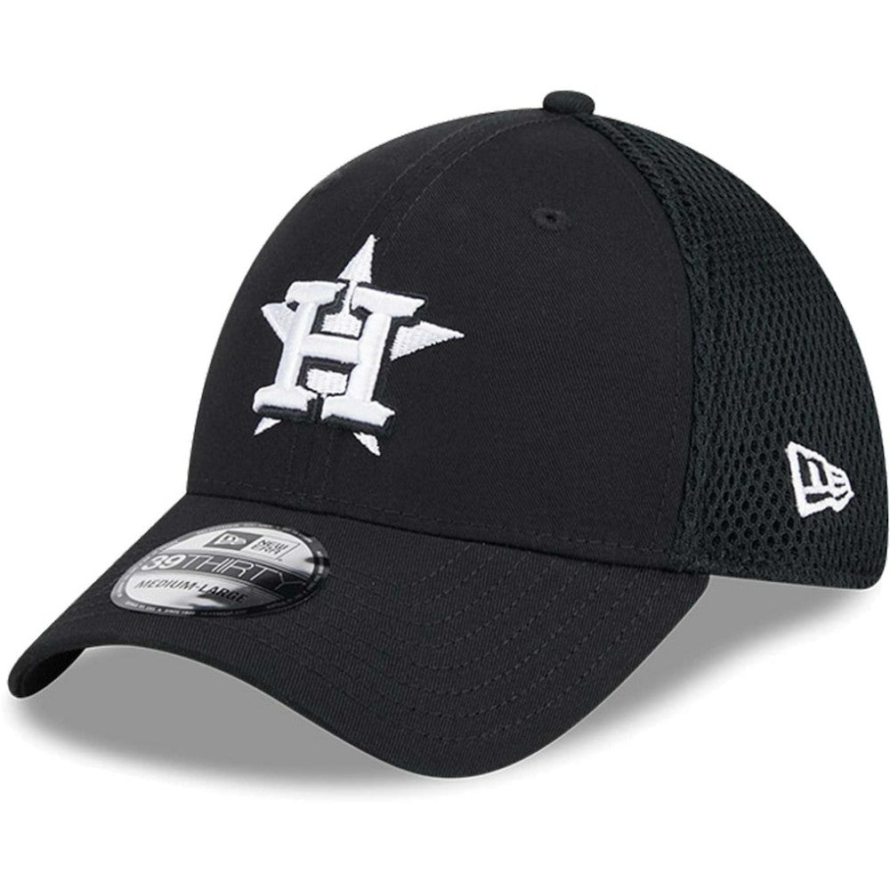 Houston Astros New Era Neo 39THIRTY Flex Hat - Black/White Hats