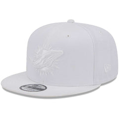 Miami Dolphins New Era Main White on White 9FIFTY Snapback Hat
