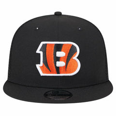 Cincinnati Bengals New Era Main Trucker 9FIFTY Snapback Hat - Black Hats