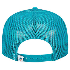 Miami Dolphins New Era Main Trucker 9FIFTY Snapback Hat - Aqua Hats