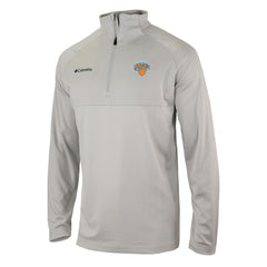 New York Knicks Omni-Wick Rockin' It Quarter-Zip Pullover Top Heather Gray - Columbia