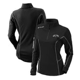 San Antonio Spurs Women's Omni-Wick Shotgun Quarter-Zip Pullover Top Black - Columbia