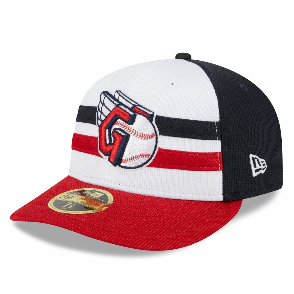 Cleveland Guardians New Era 2025 Batting Practice Low Profile 59FIFTY Fitted Hat - White Hats