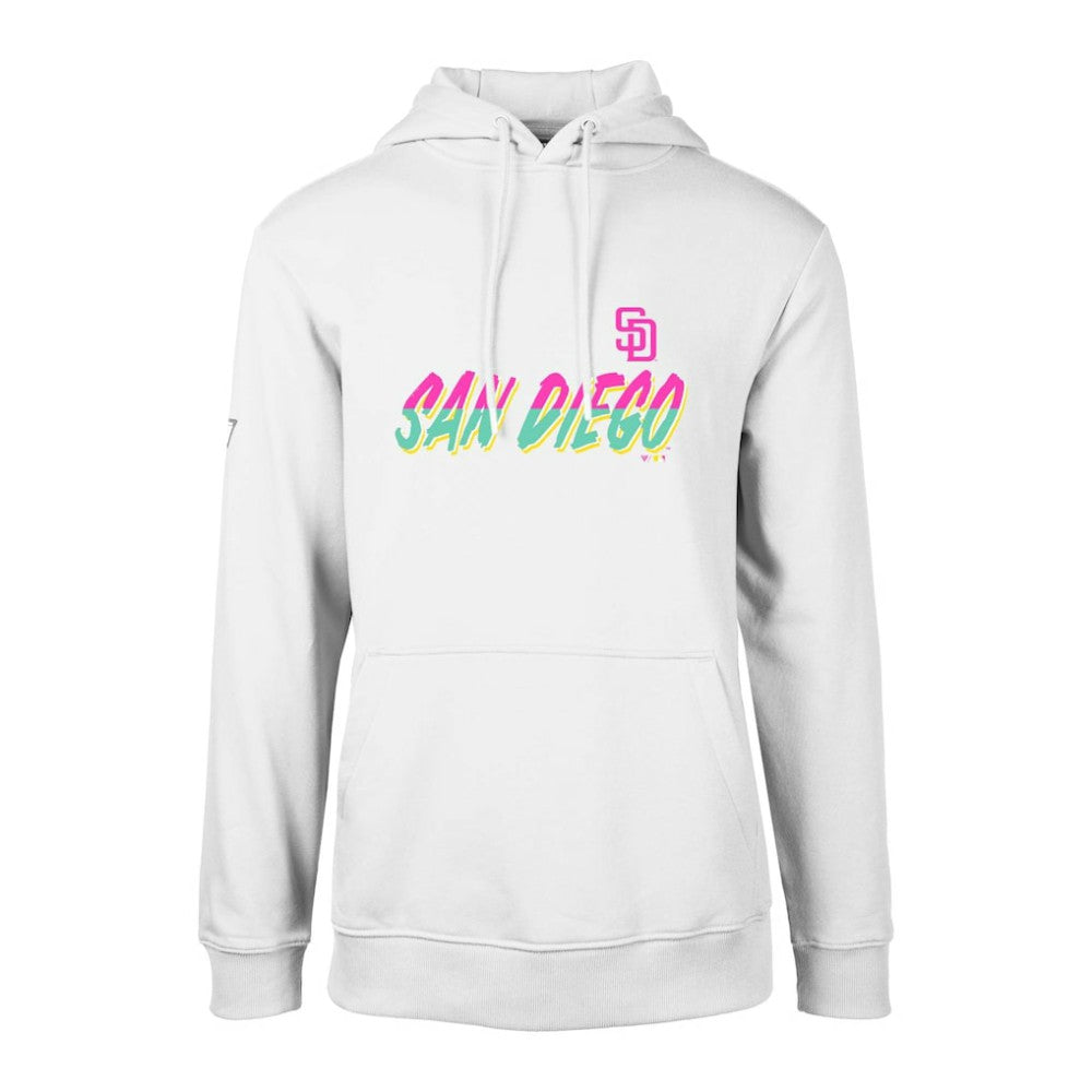 San Diego Padres Levelwear City Connect Podium Core Logo Pullover Hoodie - White Hoodies