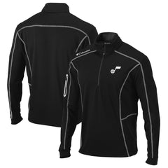 Utah Jazz Omni-Wick Shotgun Quarter-Zip Pullover Top Black - Columbia