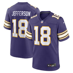 Justin Jefferson Minnesota Vikings Classic Player Game Jersey - Purple Jerseys