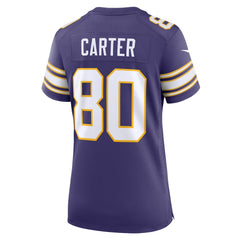 Cris Carter Minnesota Vikings Women's Classic Retired Player Game Jersey - Purple Jerseys