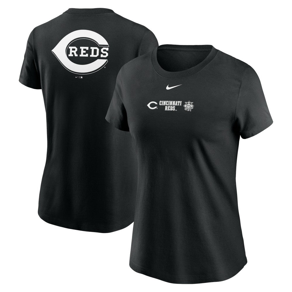 Cincinnati Reds Nike Women's Over Shoulder T-Shirt - Black T-shirts