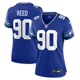 Jarran Reed Seattle Seahawks Women's Throwback Player Game Jersey - Royal Jerseys