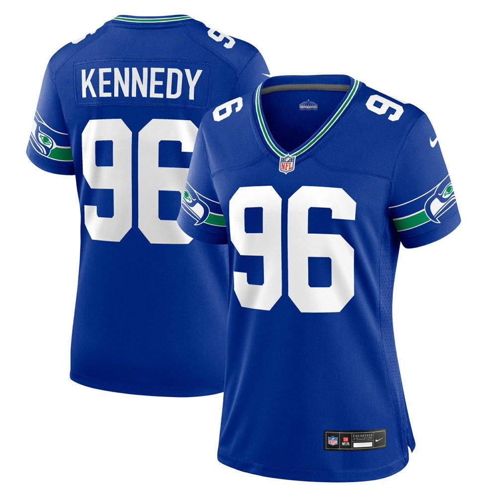 Cortez Kennedy Seattle Seahawks Women's Throwback Player Game Jersey - Royal Jerseys